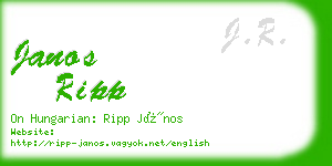 janos ripp business card